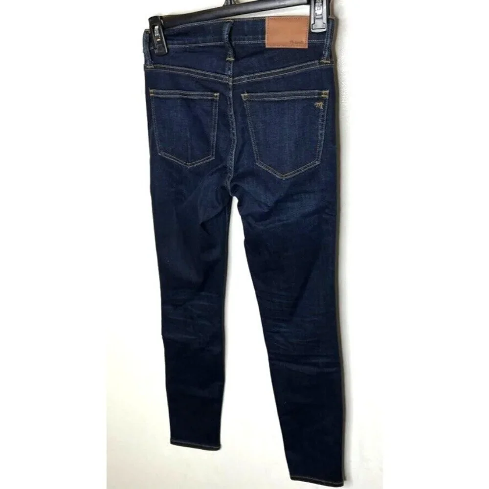 Madewell $138 Mid Rise Skinny Jeans Larkspur Wash Size 24 F8990 - Picture 9 of 9